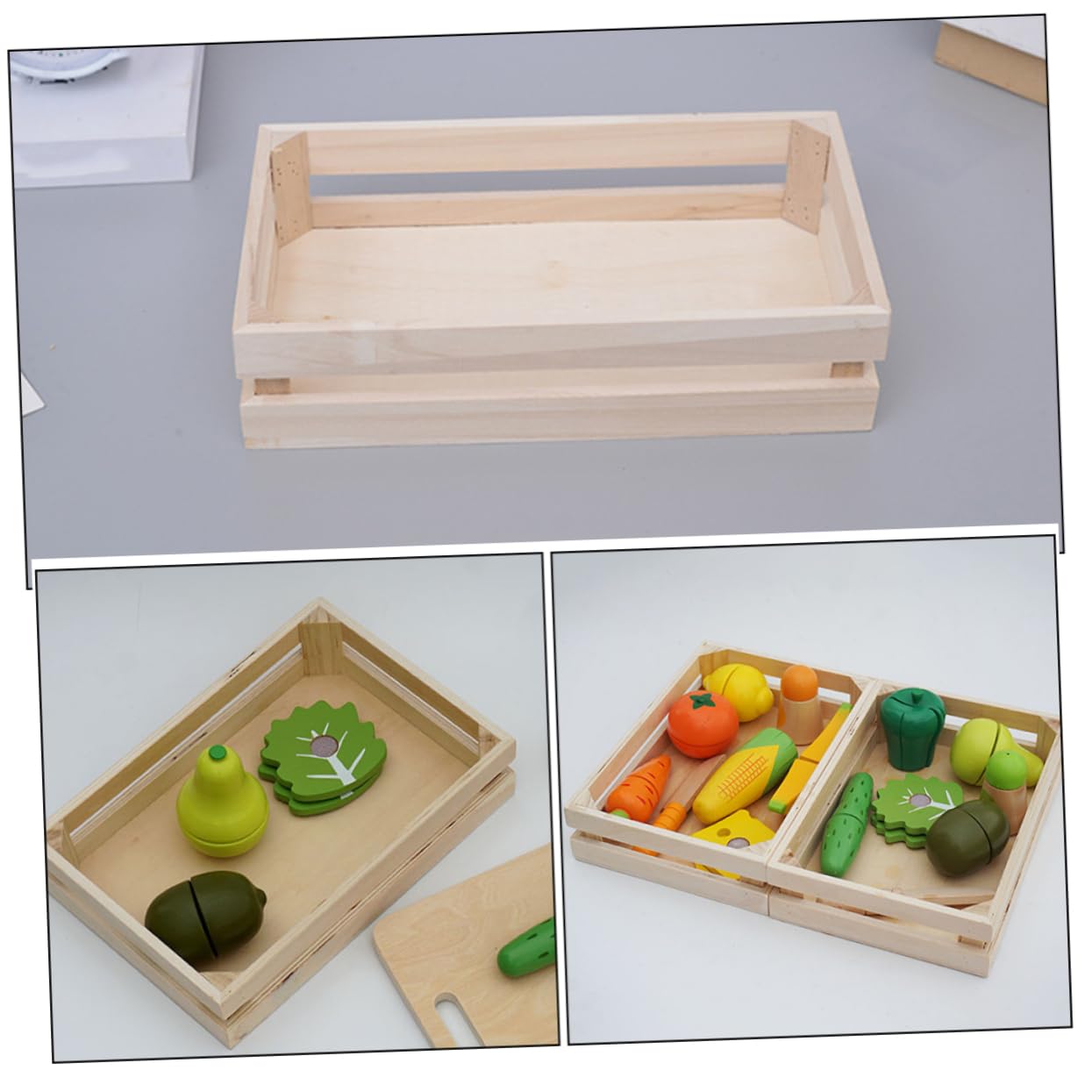 Amazon.co.jp: KOMBIUDA 木製おもちゃバスケットセット 2個入り 男の子